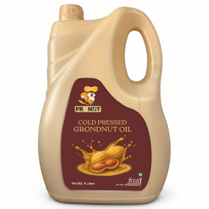 Pronut Cold Pressed Groundnut Oil, Natural Flavour, 5 Litres